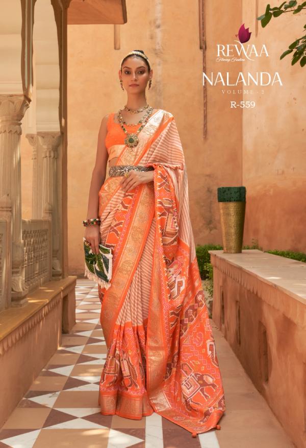 Rewaa Nalanda 2 Pure Silk Designer Patola Saree Collection